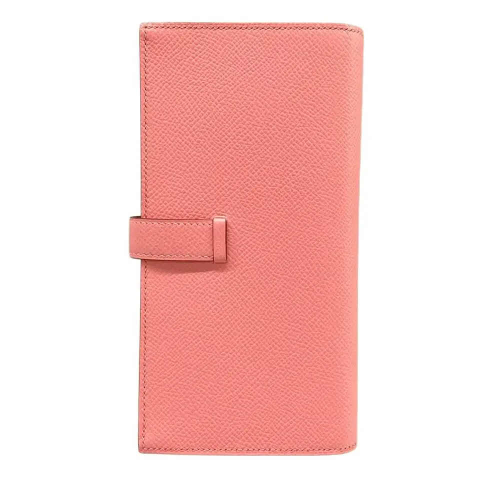 Hermès Bearn Souffle Verso Long Wallet Rose Confetti Sesame